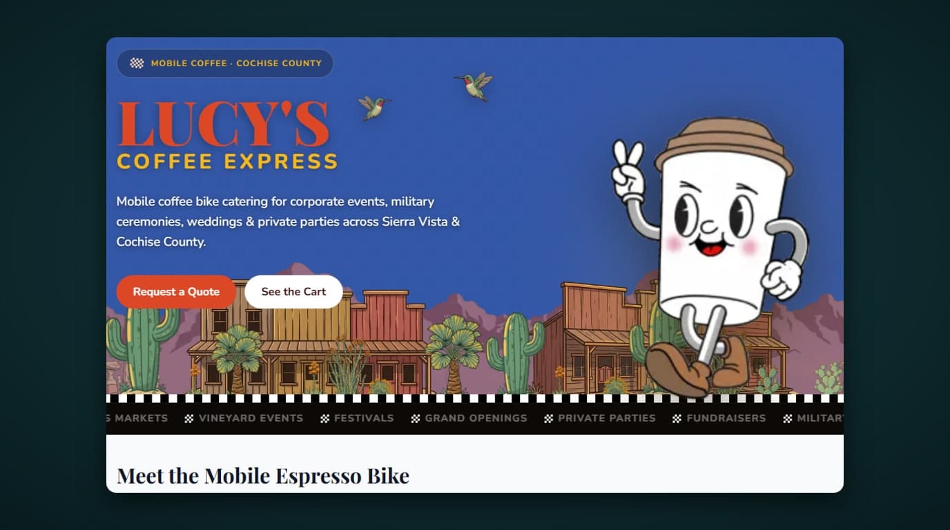 Tie Your Brand to a Place: A Coffee Bike in Sierra Vista